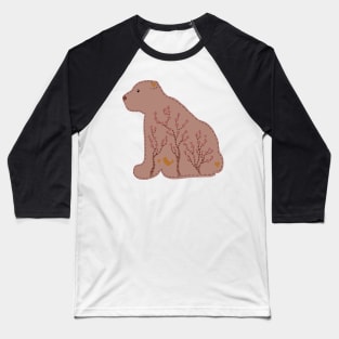 Cross-Stitch Bear Baseball T-Shirt